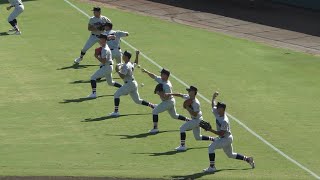 横浜高校　新チーム　試合前キャッチボール　2024.9.14