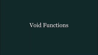 Void Functions | User Defined Functions | Functions | C++ Tutorial