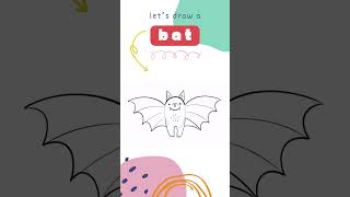 How to Draw a Bat 🦇 | Easy Step by Step Tutorial #shorts #halloween #drawing