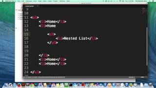 HTML Tutorial How to Create a Nested List in HTML
