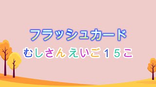 【知育☆英語フラッシュカード】むしさん えいご １５こ / ３分  / 知育から学生・社会人・シニアまで / 素読で自然と賢く記憶 / 英語学習 / リスキル / 脳トレ【えいごあそび】