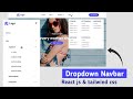 Responsive dropdown  navbar with tailwind css and react js | React js and Tailwind css