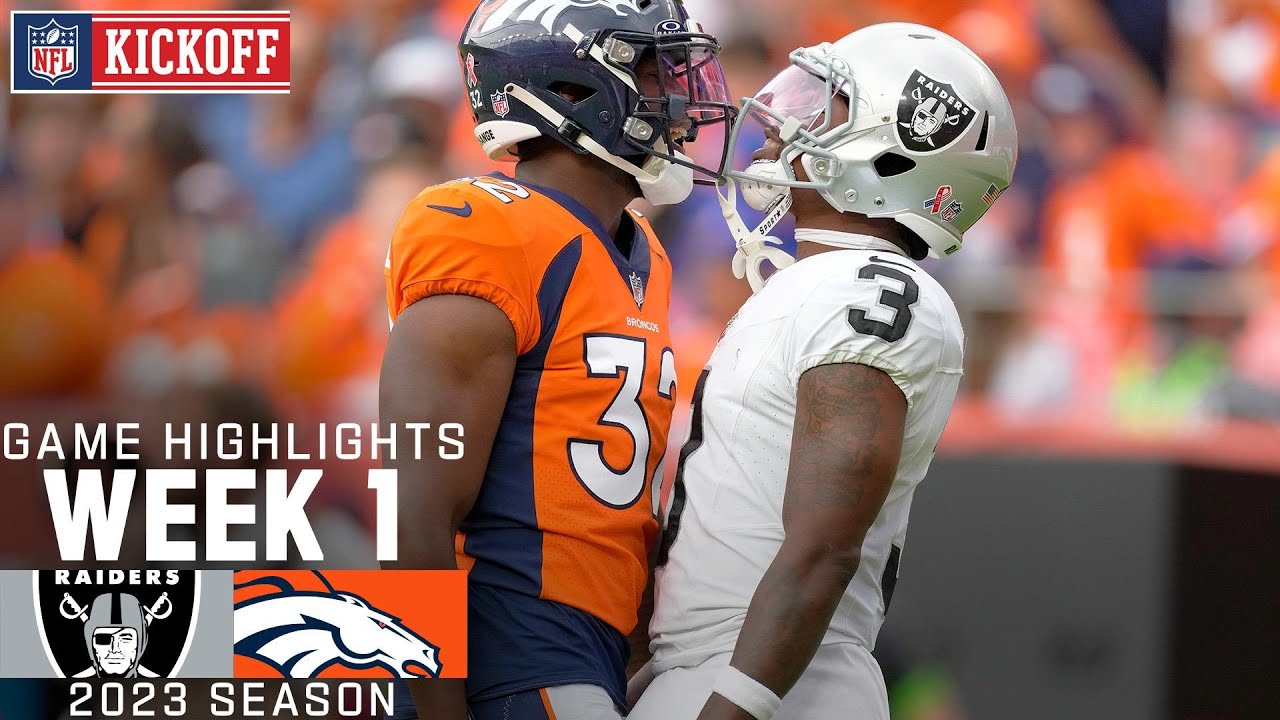 Las Vegas Raiders Vs. Denver Broncos Game Highlights | NFL 2023 Week 1 ...