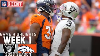 Las Vegas Raiders vs. Denver Broncos Game Highlights | NFL 2023 Week 1
