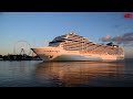 msc poesia in warnemünde am 07.08.2022 beim einlaufen