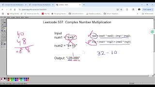 Leetcode 537 Complex Number Multiplication