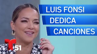 La reacción de Adamari López a las 4 canciones que Luis Fonsi ha dedicado