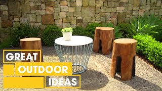 How To Make Your Fire Log Chair | Outdoor | Great Home Ideas