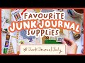 My top five supplies for Junk Journaling! ✂️📒 Making my #junkjournaljuly