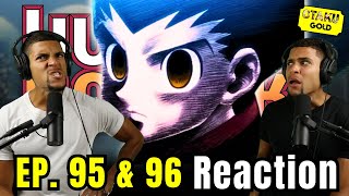 GON GOES OFF!! Hunter x Hunter Episodes 95 & 96 | TWINS REACT!!