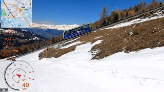 [4K] Skiing St-Luc, Entire Resort Part 1/5 La Forêt, Val d'Anniviers Switzerland, GoPro HERO9