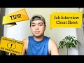 JOB INTERVIEW CHEAT SHEET