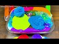 rainbow butterfly mixing random into glossy slime i relaxing slime videos