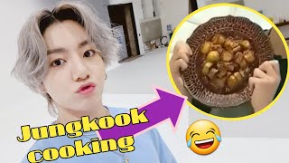 Jungkook cooking 💜🧑‍🍳 [sinhala] #funny #jungkook #bts