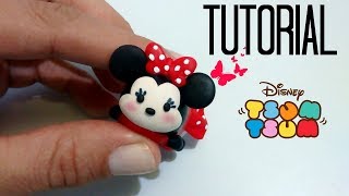 DIY: MINNIE ( TSUM TSUM ) TUTORIAL- DE BISCUIT- COLD PORCELAIN - PORCELANA FRIA #luprestes