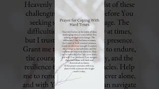 Prayer for hard times #prayer #praytogod #prayersneeded #prayerworks #prayertime #letspray