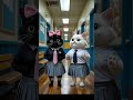 poor cat was laughed earns money to buy a school uniform poorcat