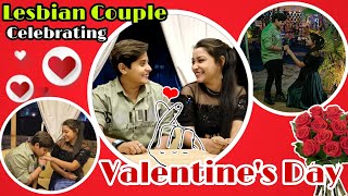Lesbian Couple Celebrating Valentine's Day 💖 Surprise For Adi #lgbtqcouple #valentinesdayspecial