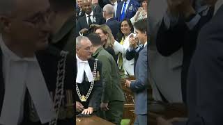 Zelenskyy receives standing ovation in the House of Commons #shorts
