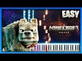A Minecraft Movie Soundtrack | Ode to Dennis | EASY Piano Tutorial by OCTOBER