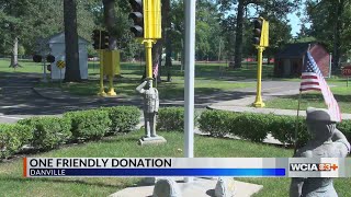 A 'friendly' donation made its way to Danville