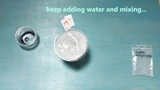 Instant Snow (sodium polyacrylate) Experiments