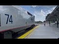 amtrak 79 carolinian piedmont passenger train in wilson nc.