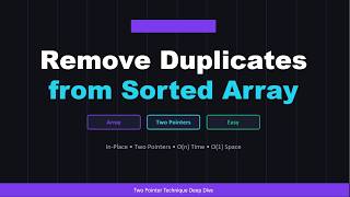 Array | Remove Duplicates from Sorted Array | JavaScript | DSA Array | LeetCode | Notes ppt