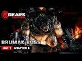 BRUMAK BOSS FIGHT - Gears Tactics Gameplay Walkthrough - Act 1 Chapter 6 - No Commentary