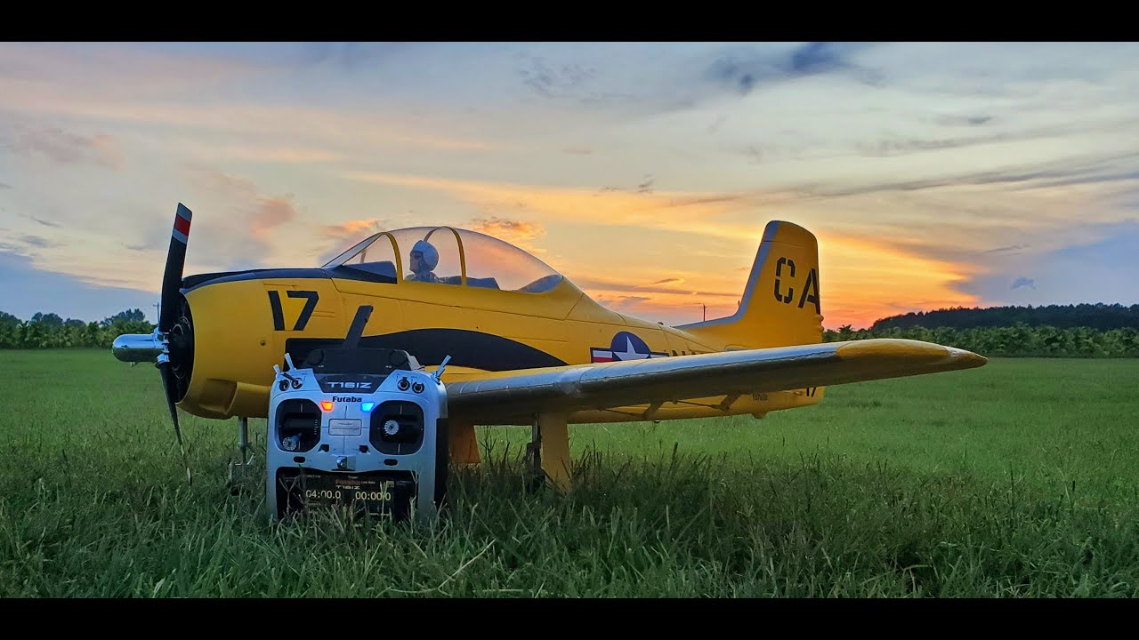 FMS 1400MM T28 Trojan RC Airplane - YouTube