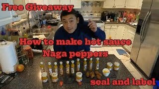 🌶️Yellow Naga pepper hot 🥵sauce free giveaway how to make bottle seal Joluka christmas special xmas