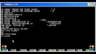 Simple Calculator in GW Basic