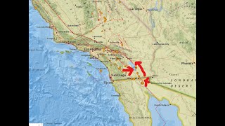 Migration of Earthquakes close to SAn Andreas Fault. Large X 8.7 Solar Flare. Tuesday night 5/14/24