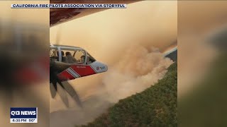 Incredible video shows plane drop retardant on McFarland Fire in Northern California