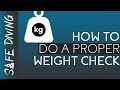 How To Check Your Scuba Weights