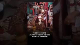 Groom takes charge as priest at his own wedding, chants Vedic mantras #indore #mantra #hindu #desi