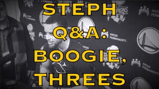 (Fixed audio) Entire STEPH CURRY Q&A: DeMarcus "Boogie" Cousins' return, three-pointers/trends