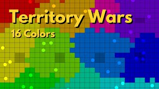 Algodoo Marble Race - Territory Wars 16 Colors