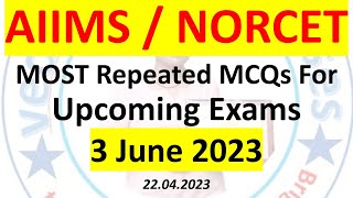 AIIMS/NORCET NURSING OFFICER EXAM 3 June  2023 | aiims Previous years Question paper Solved  | mppeb