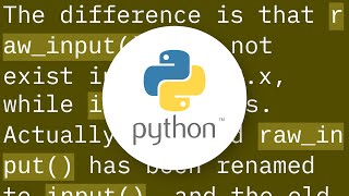 What's the difference between `raw_input()` and `input()` in Python 3?