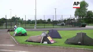 Security and preparations ahead of G8 summit arrivals, protesters gathering