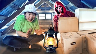 24 HOURS IN HAUNTED ATTIC AT TEAMRAR MANSION!