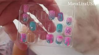 Открываем детский  набор для маникюра.Mermaid Tails Nail manicure. Едим в гости.