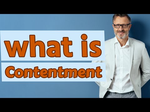 What contentment means?