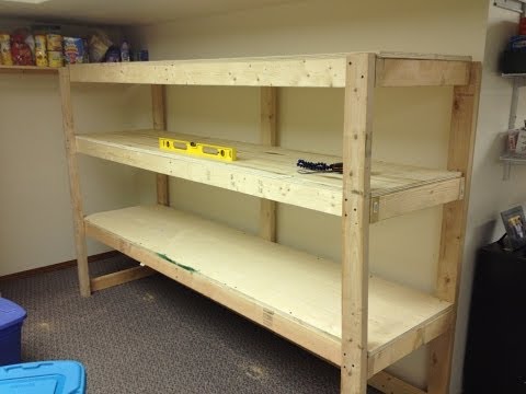 Building a Wooden Storage Shelf in the Basement Building a Wooden Storage Shelf in the Basement