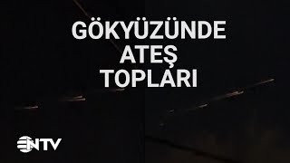 @NTV  ABD'de gökyüzünde yanarak ilerleyen ateş topları kamerada