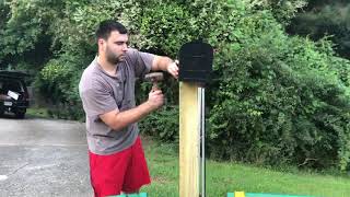 How to build Mail Box Post CONCRETE CEMENT make Post office box Post digging new MAIL BOX POST