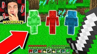 Green Steve Fights Red Steve In Minecraft