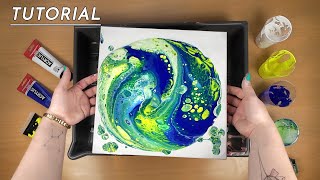 Pour Painting Tutorial | FLIP CUP | Using only 3 colours