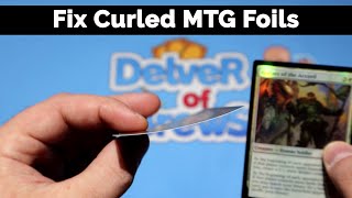 How to fix curled foil cards from Magic: the Gathering